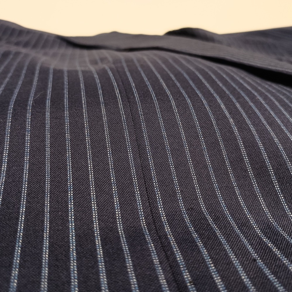 CORNELIANI Mantua Suit Super 130's 42R 36W Virgin Wool Navy Blue Pinstripe - Picture 9 of 16
